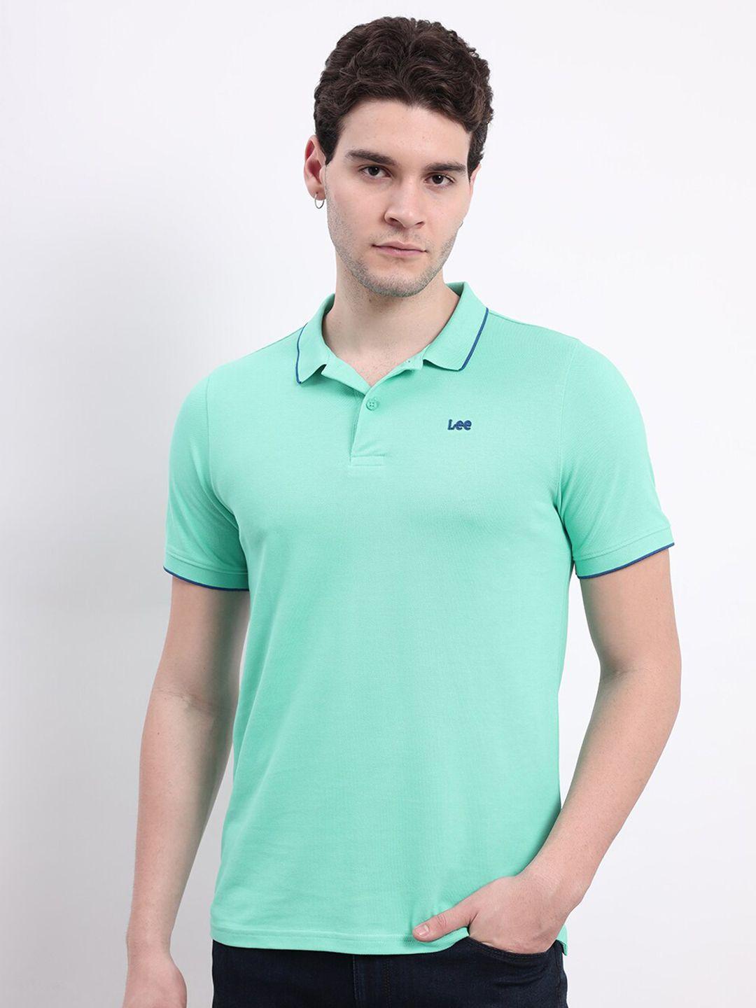lee polo collar pure cotton slim fit t-shirt