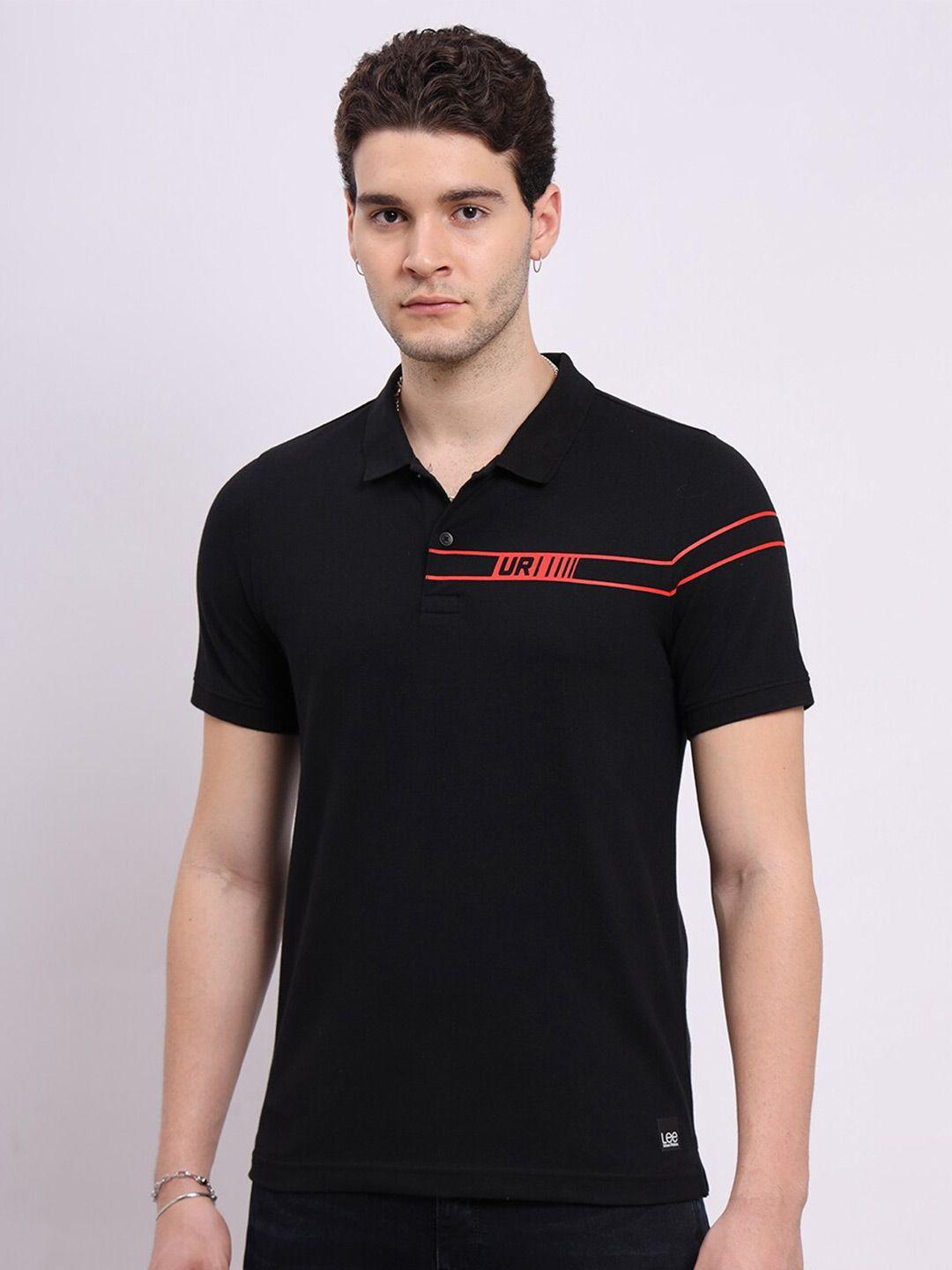 lee polo collar slim fit cotton t-shirt