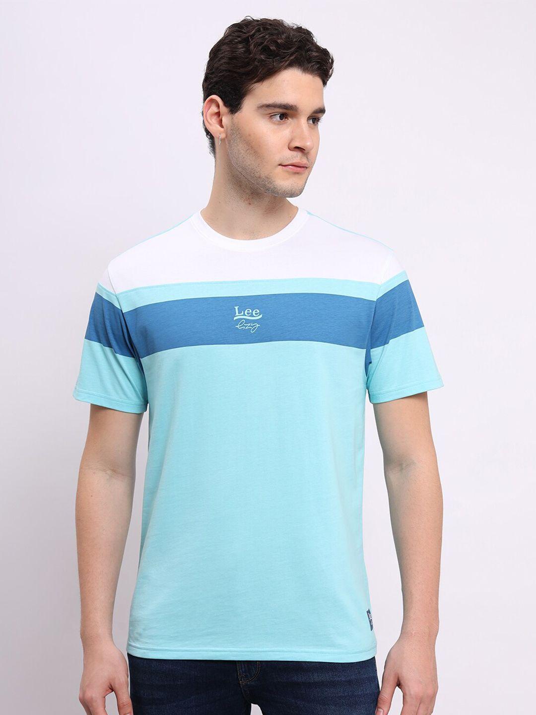 lee striped comfort fit cotton t-shirt