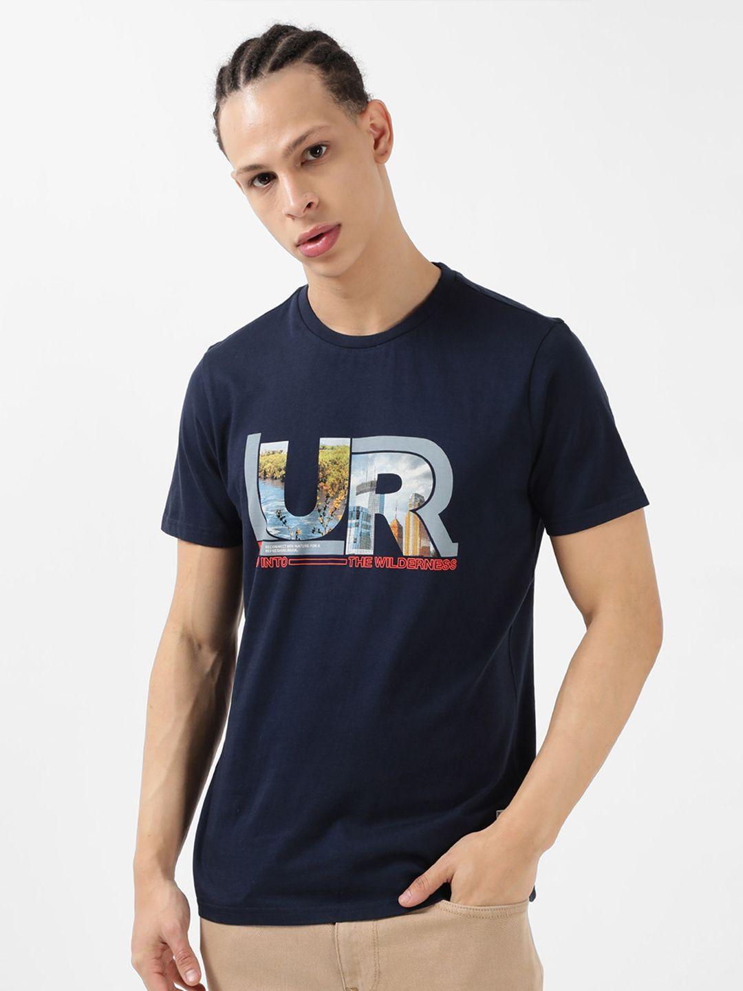 lee typography printed cotton t-shirt