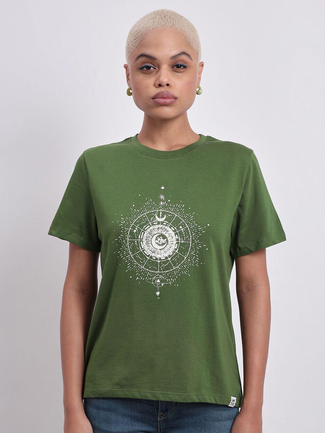 lee women green t-shirt