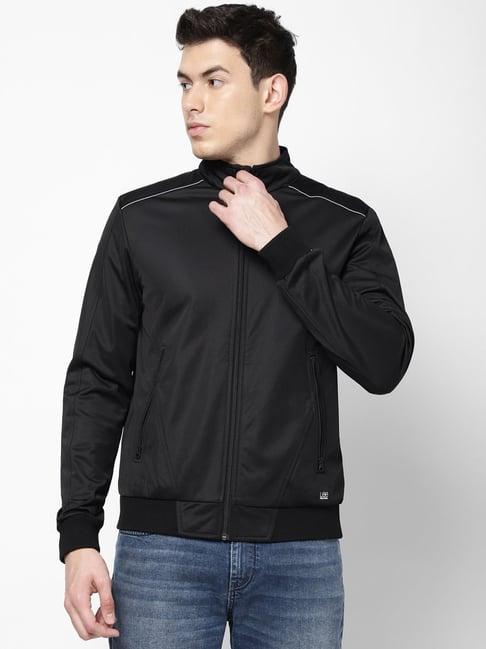 lee black regular fit jacket