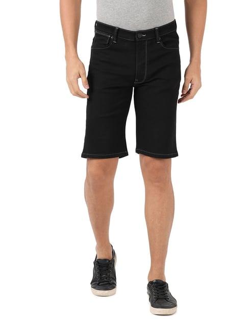 lee black regular fit shorts