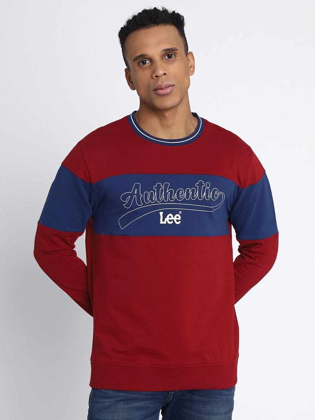 lee colourblocked cotton pullover