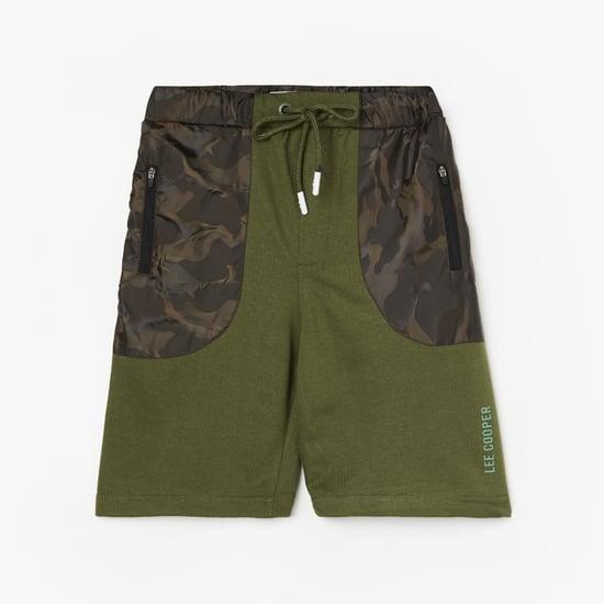 lee cooper juniors boys camouflage printed regular shorts