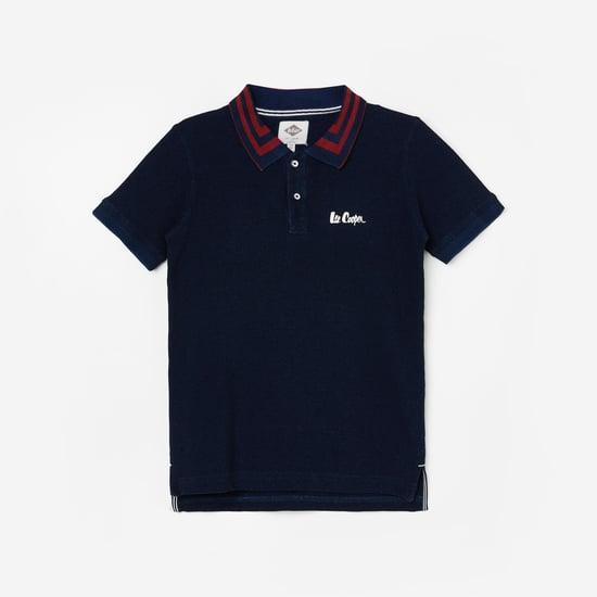 lee cooper juniors boys solid polo t-shirt