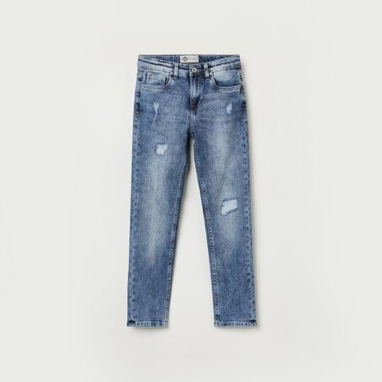 lee cooper juniors boys stonewashed regular fit jeans