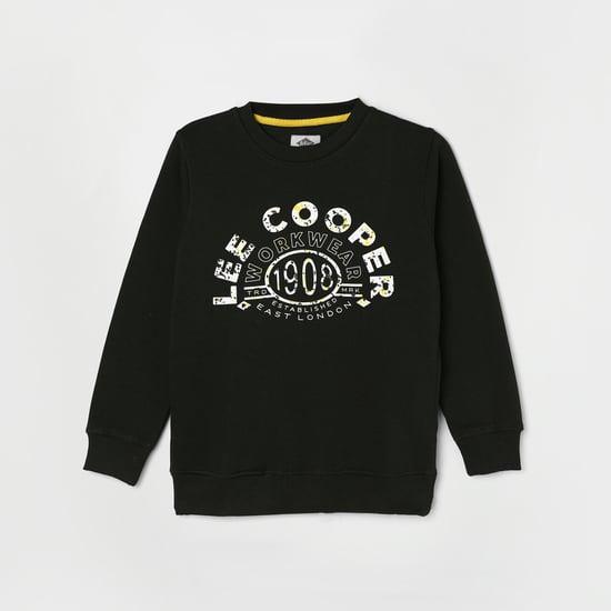 lee cooper juniors boys typographic printed sweatshirt