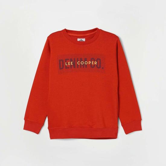 lee cooper juniors boys typographic printed sweatshirt