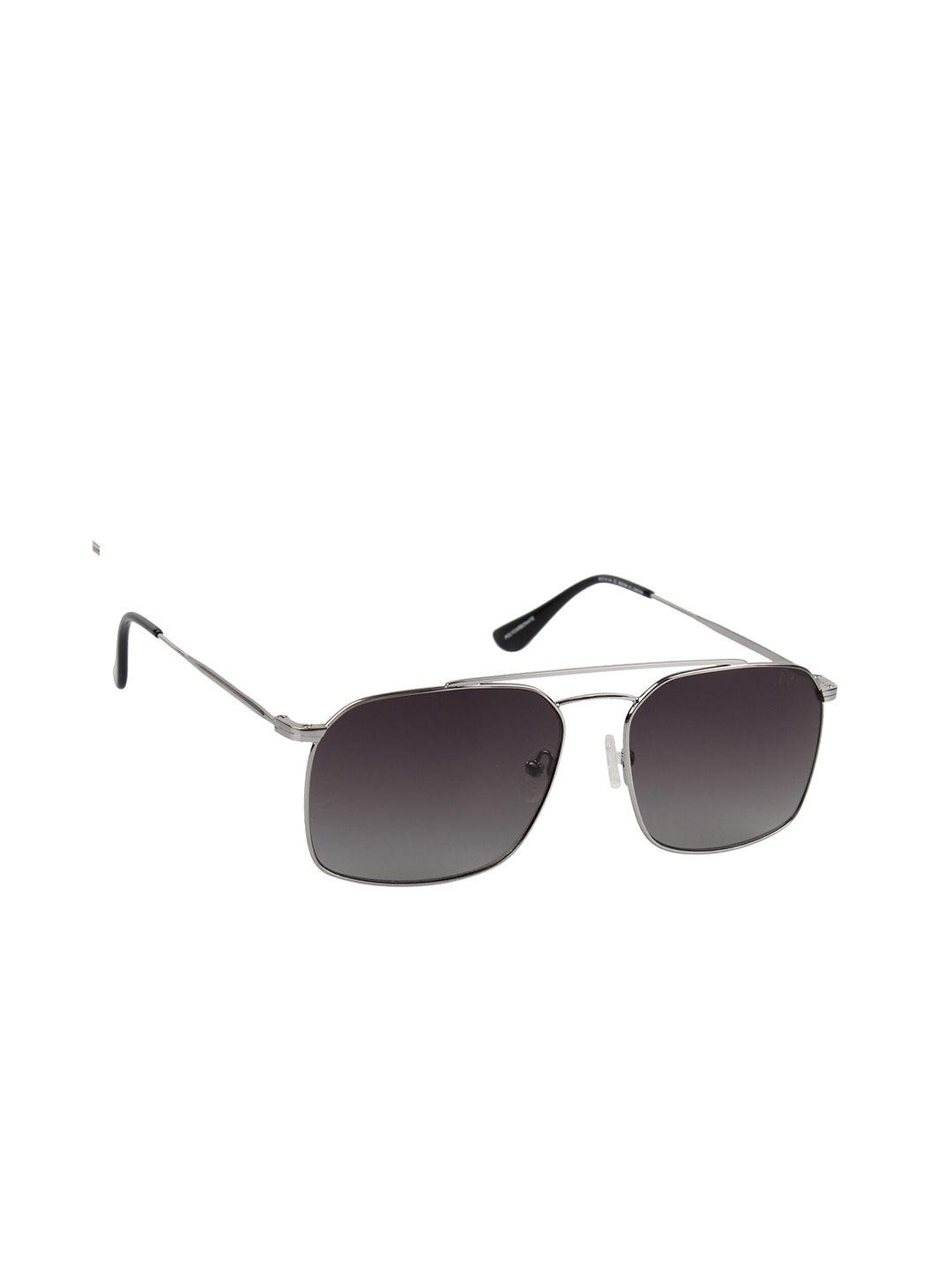 lee cooper men grey lens & gunmetal-toned square sunglasses with uv protected lens lc9188twa