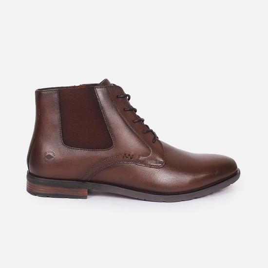 lee cooper men leather side zip ankle boots