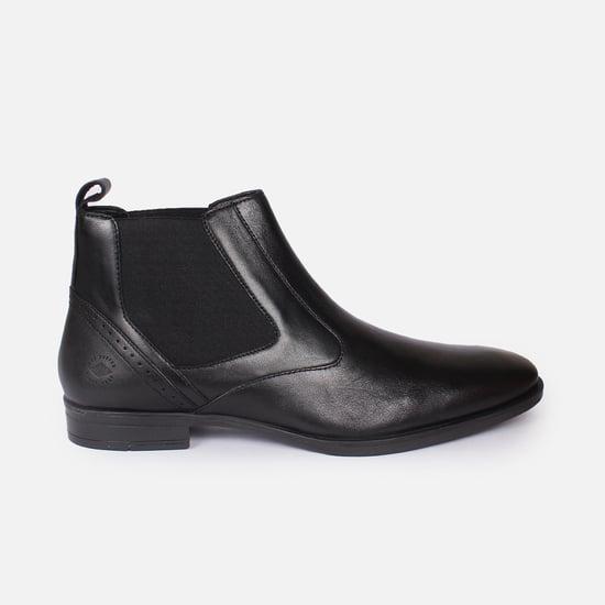 lee cooper men solid leather chelsea boots