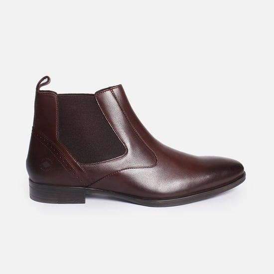 lee cooper men solid leather chelsea boots