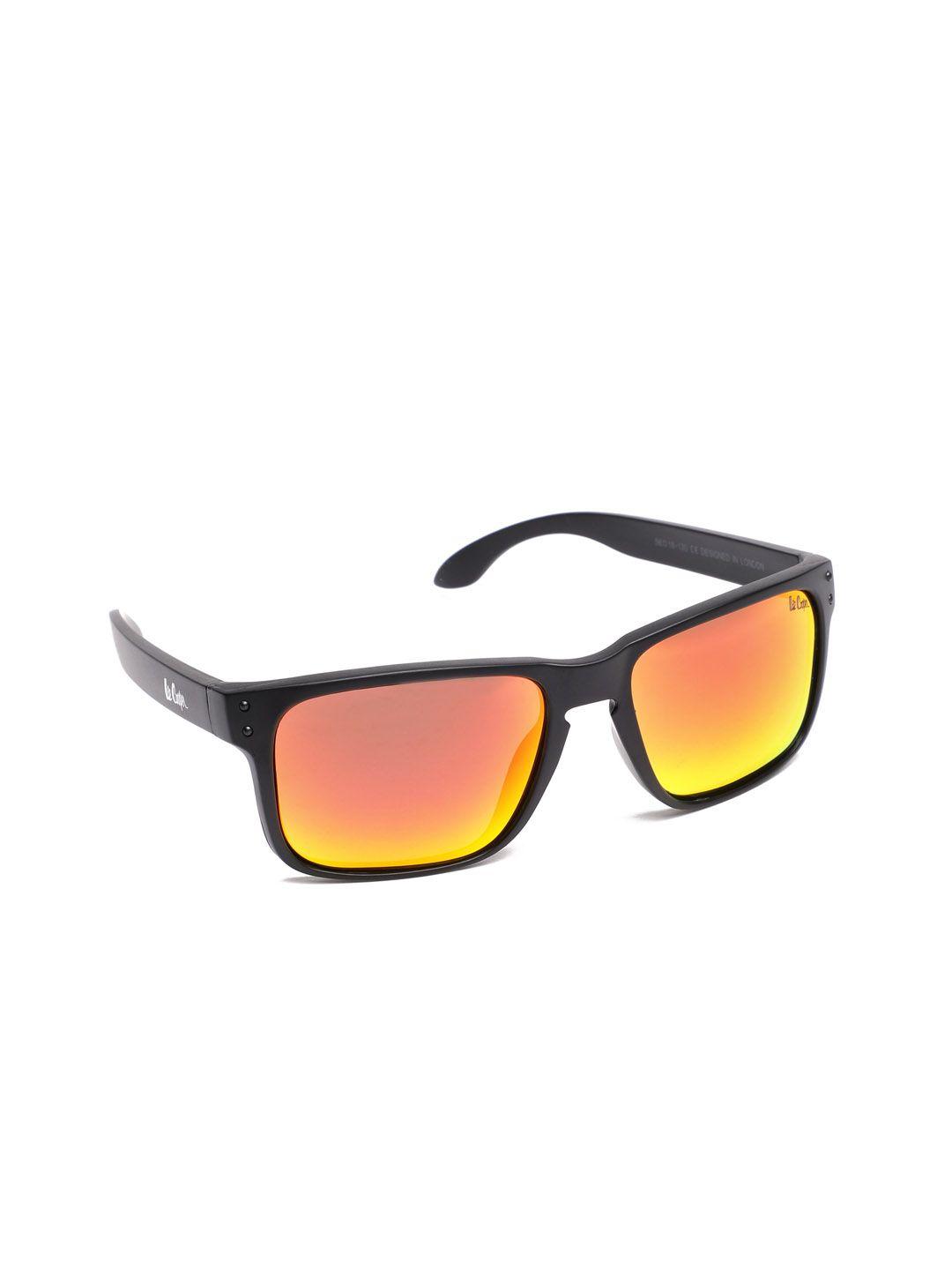 lee cooper unisex rectangle sunglasses lc9137 blkred