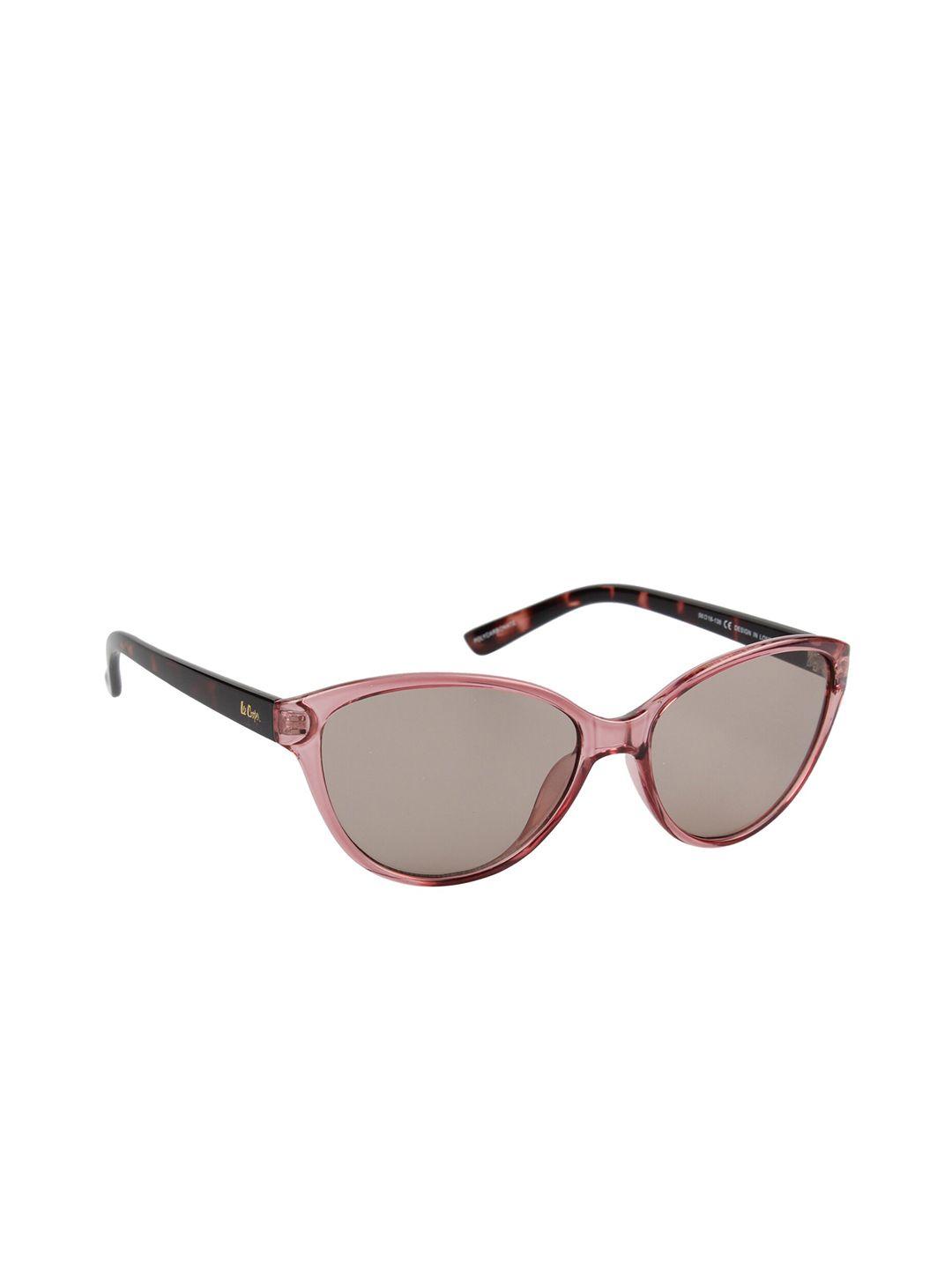 lee cooper women grey lens & pink cateye sunglasses with uv protected lens lc9194twb