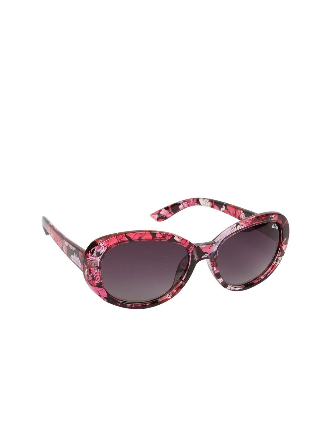 lee cooper women grey lens & purple butterfly sunglasses with polarised lens