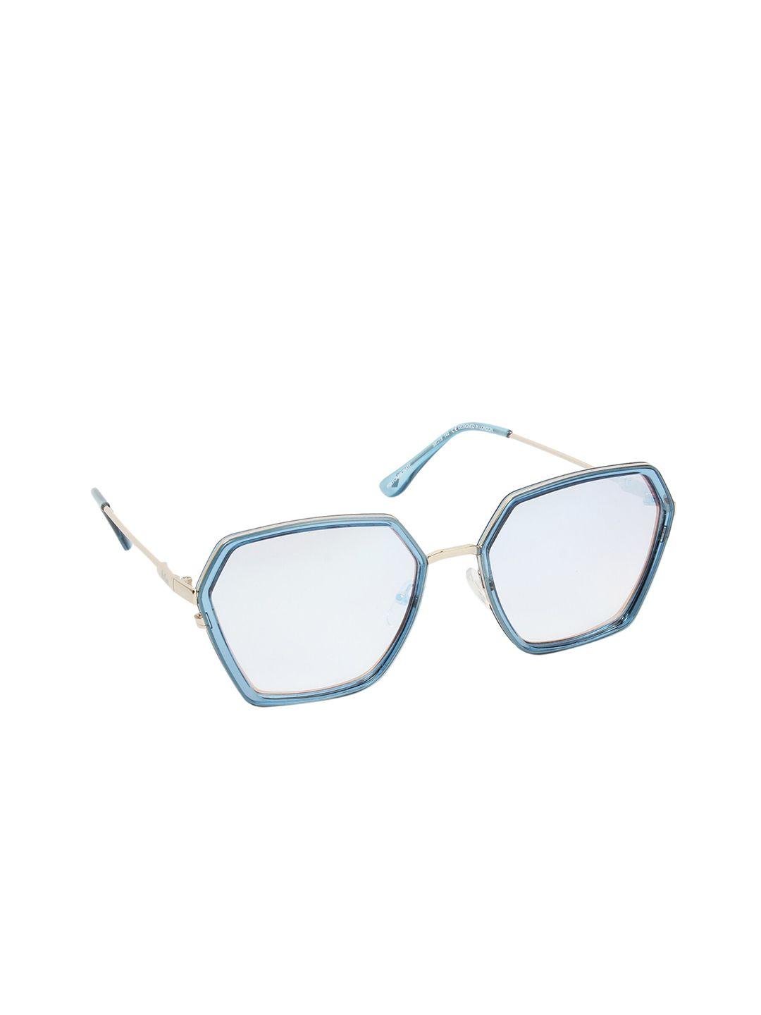 lee cooper women mirrored lens & blue oversized sunglasses with uv protected lens