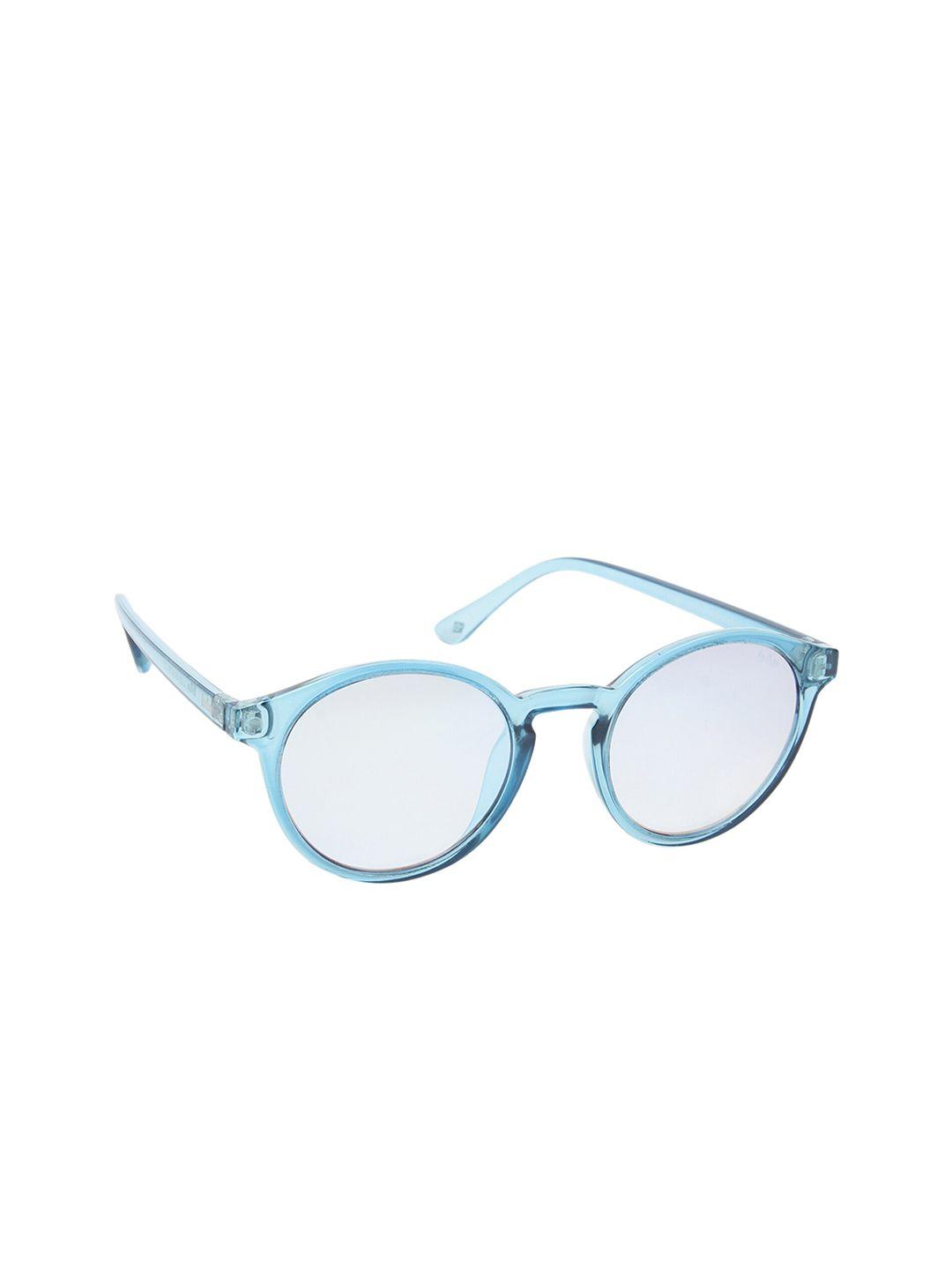 lee cooper women mirrored lens & blue round sunglasses with uv protected lens lc9154ntb