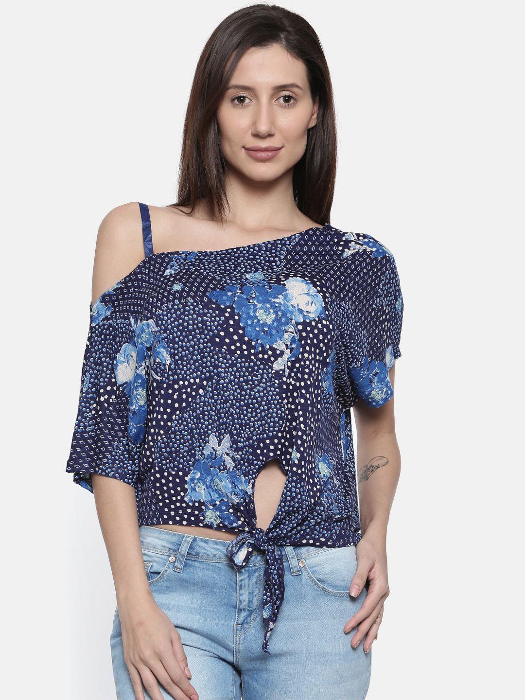 lee cooper women navy printed top