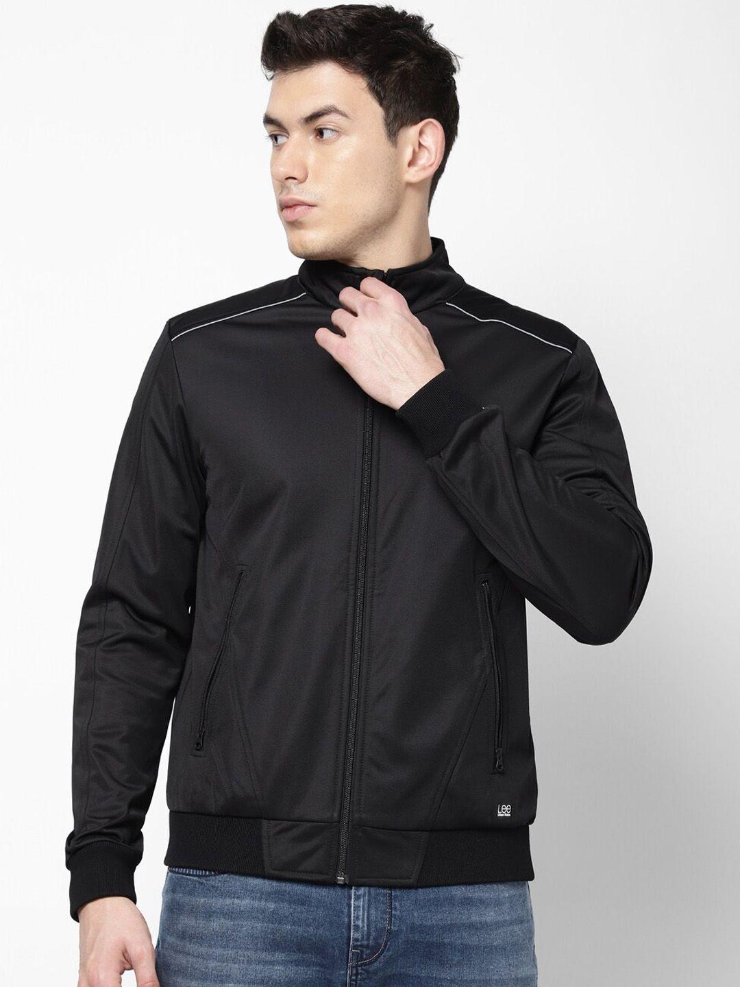 lee men black bomber jacket