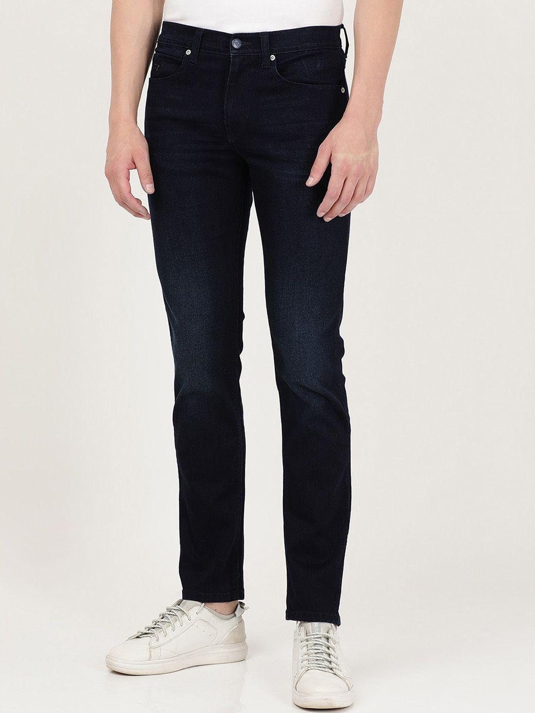 lee men cotton slim fit light fade stretchable jeans