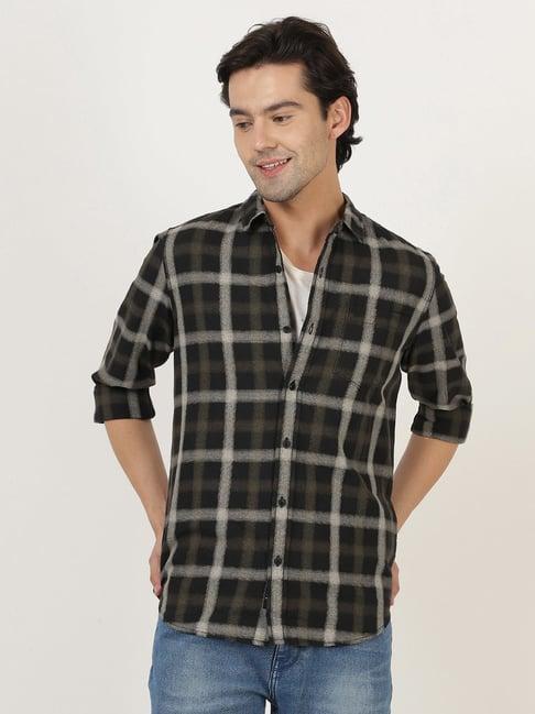 lee multicolor slim fit check shirt