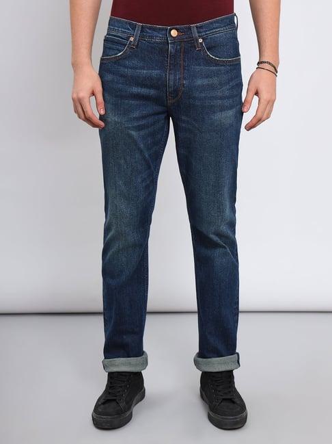 lee navy straight fit jeans