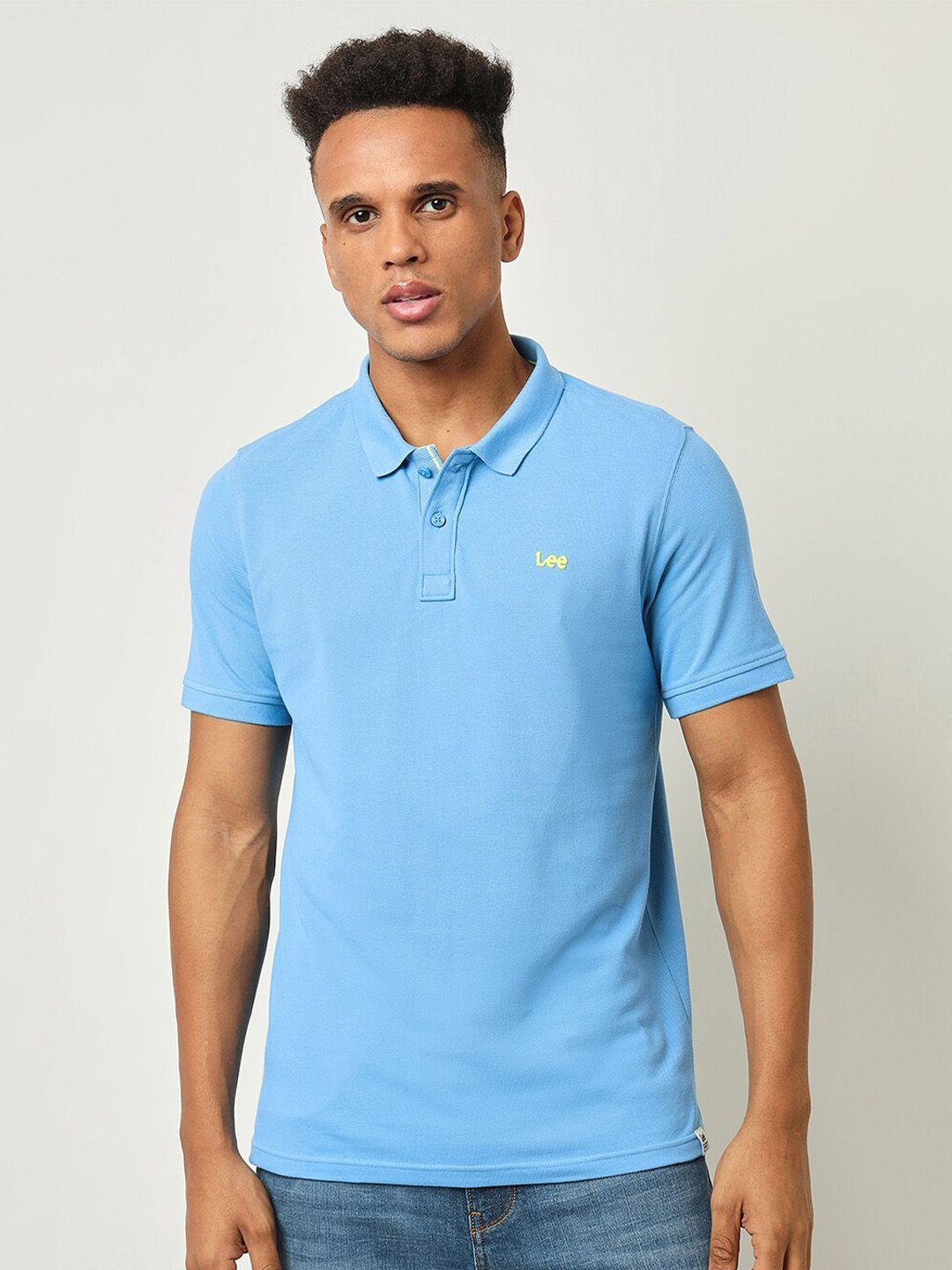 lee slim fit polo collar cotton casual t-shirt