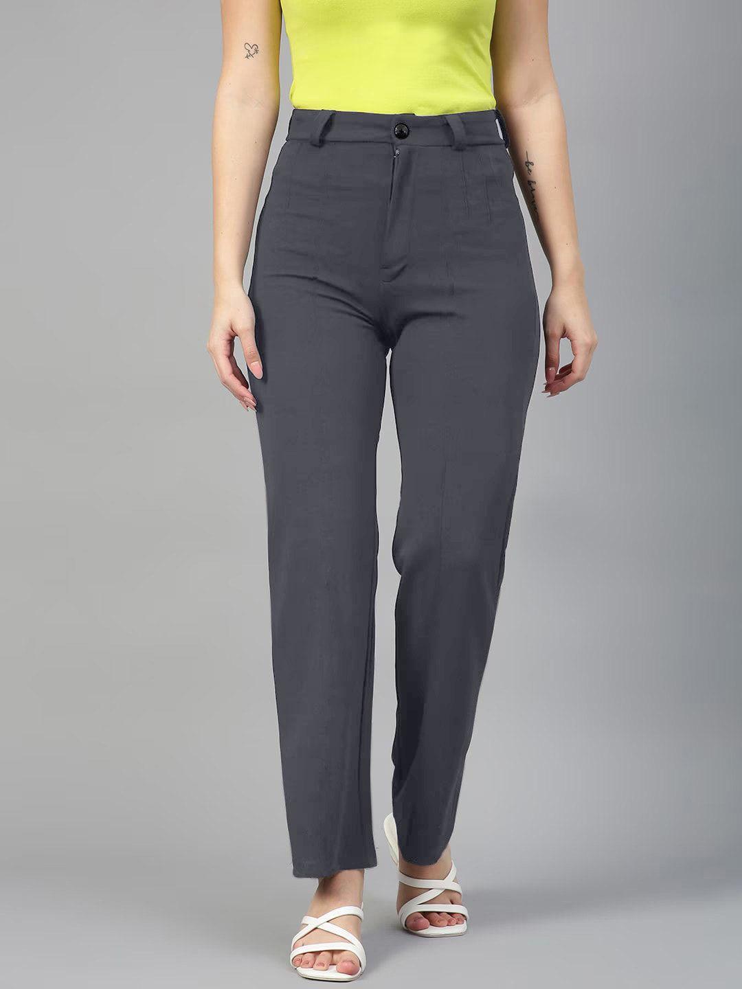 lee tex women relaxed straight leg high-rise trousers