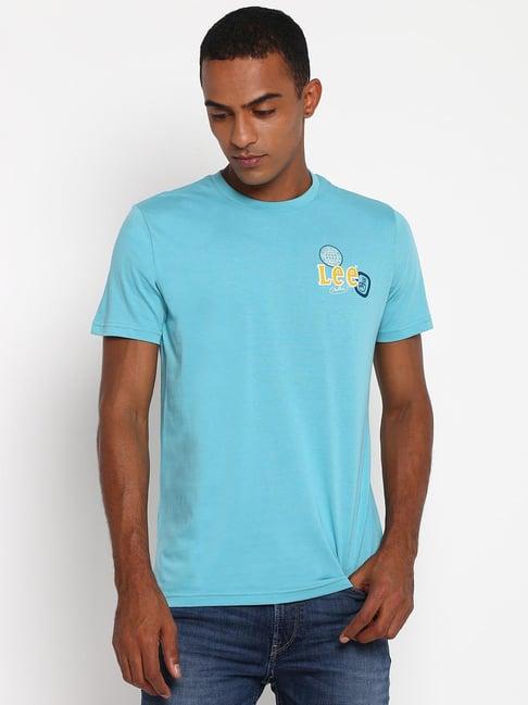 lee turquoise crew t-shirt