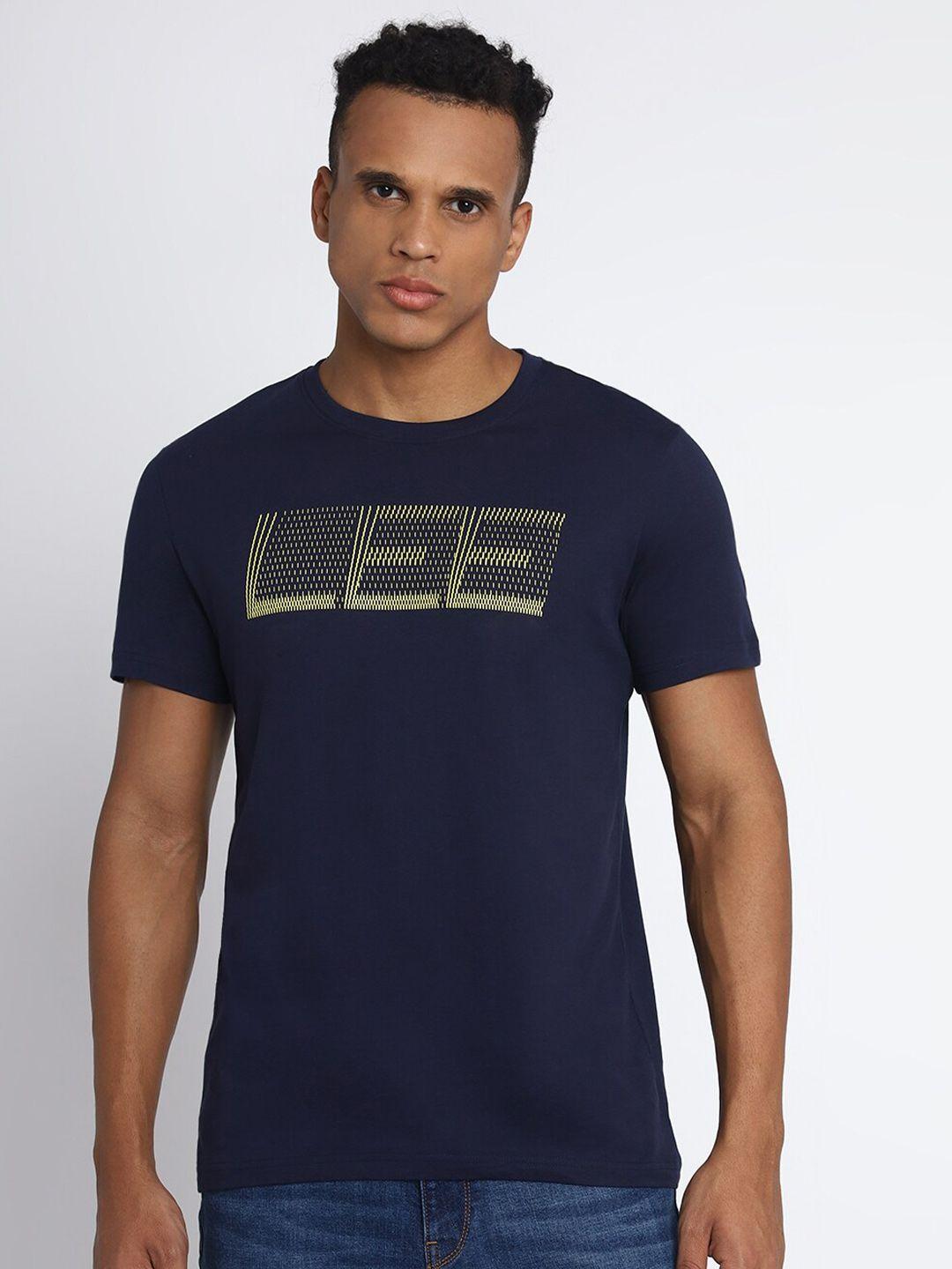 lee typography printed slim fit cotton t-shirt