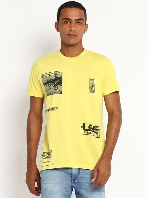 lee yellow crew t-shirt