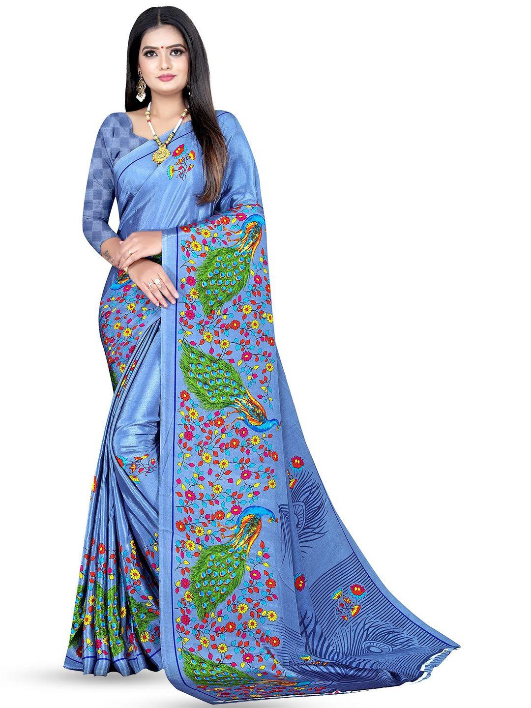 leelavati floral printed pure crepe saree