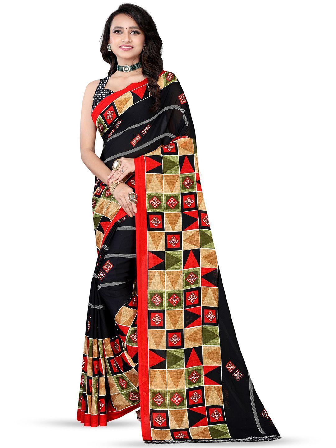 leelavati geometric printed saree