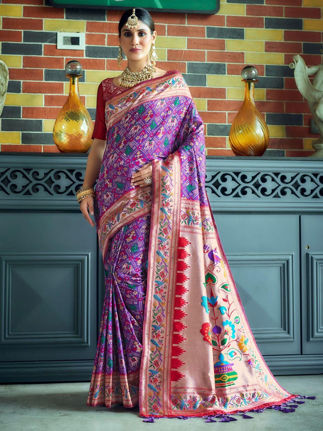 leelipeeri designer woven design zari banarasi saree