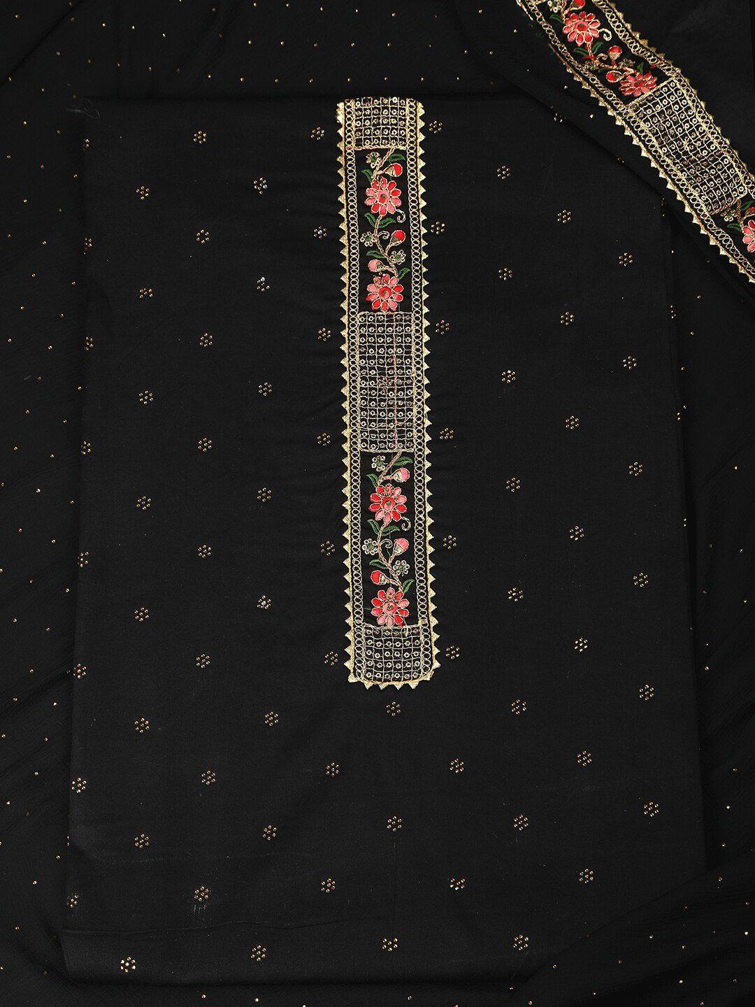 leelyfab embroidered unstitched dress material