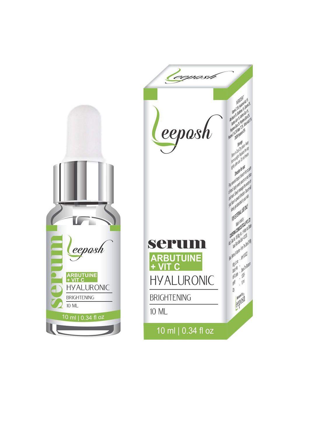 leeposh brightening face serum with hyaluronic acid & arbutin 10 ml