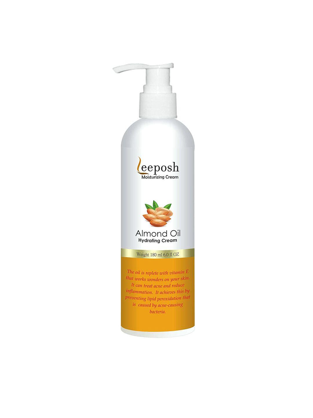 leeposh moisturizing almond oil hydrating cream with argan oil 180 ml