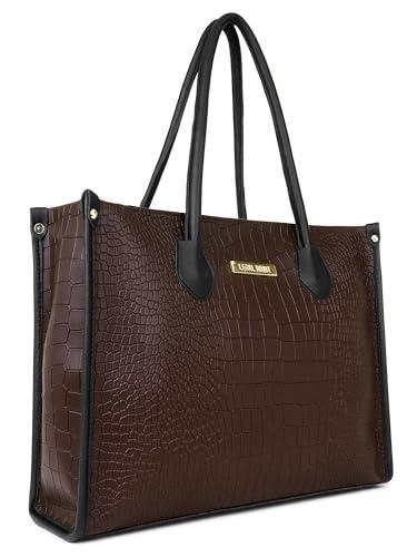 legal bribe crock style tote bag (brown)