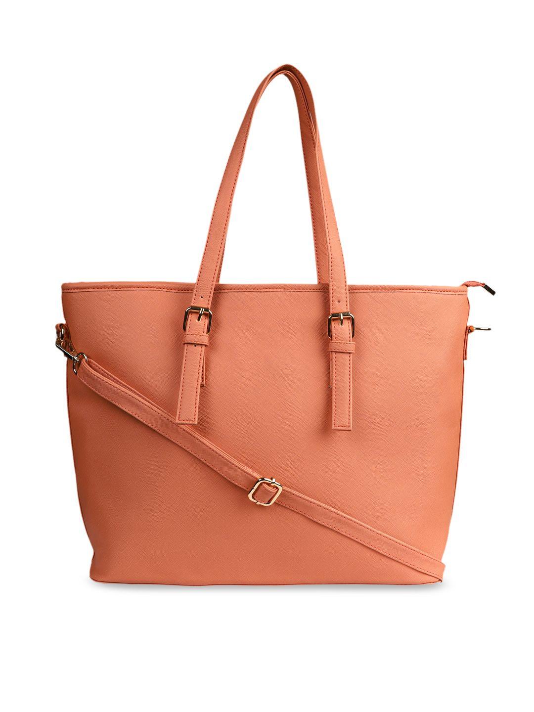 legal bribe peach-coloured solid shoulder bag
