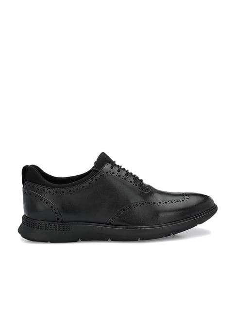 legwork men's black brogue shoes