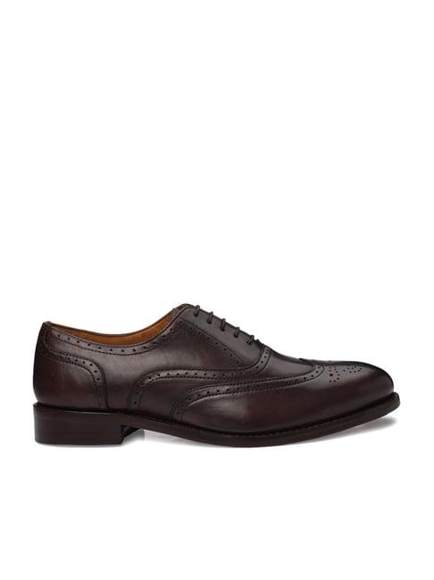 legwork men's brown brogue shoes
