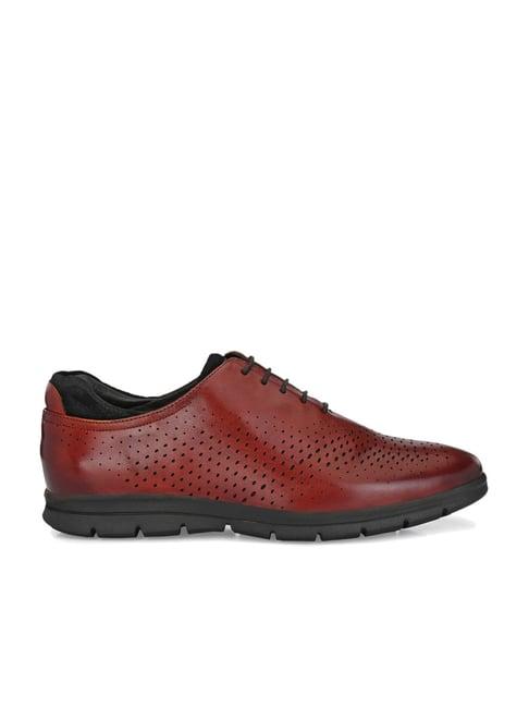 legwork men's red oxford shoes
