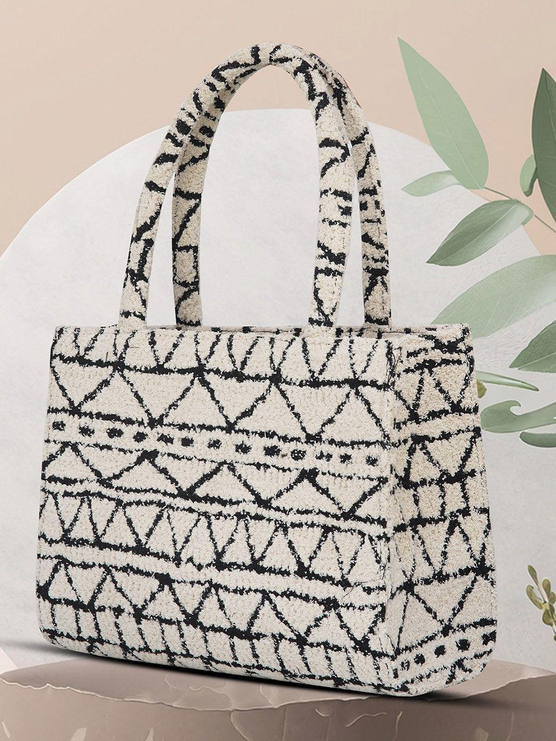 lekhx geometric textured structured handheld bag