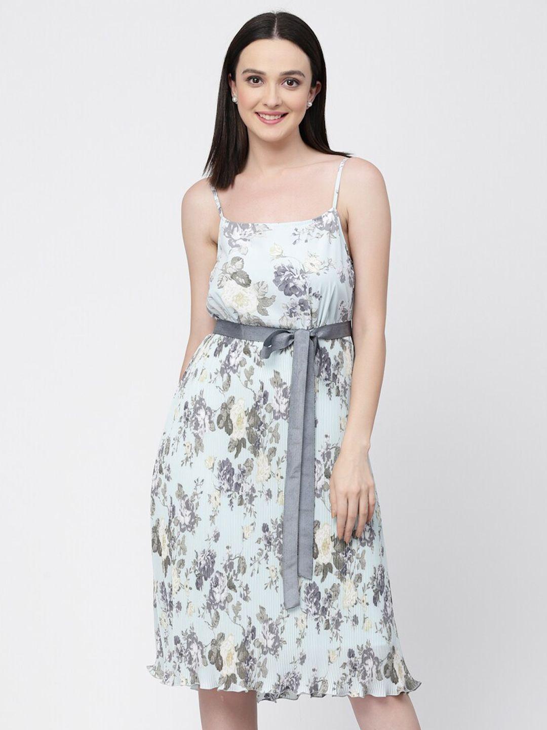 lela floral printed fit & flare dress