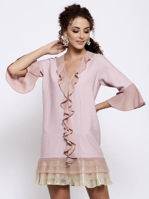 lela pink embellished dress