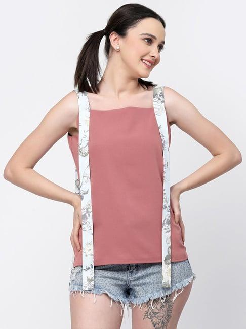 lela pink straight fit top