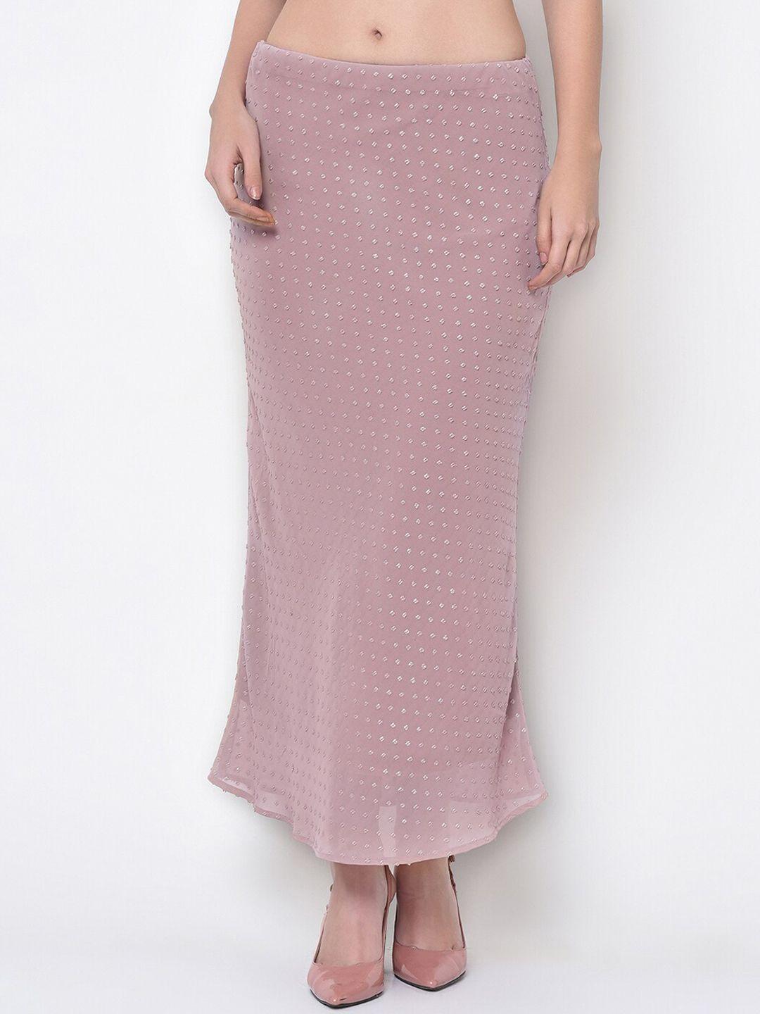 lela self-design maxi-length straight bias skirts