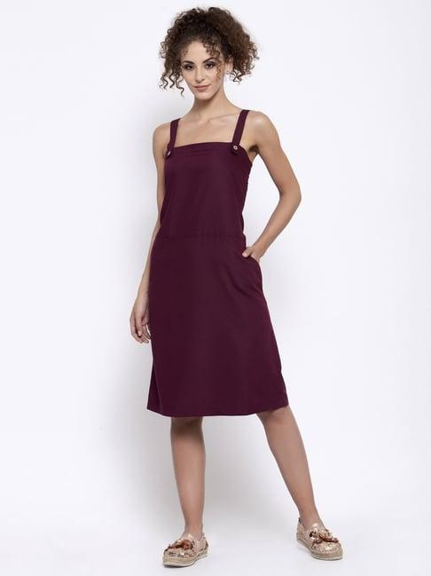 lela wine regular fit dress