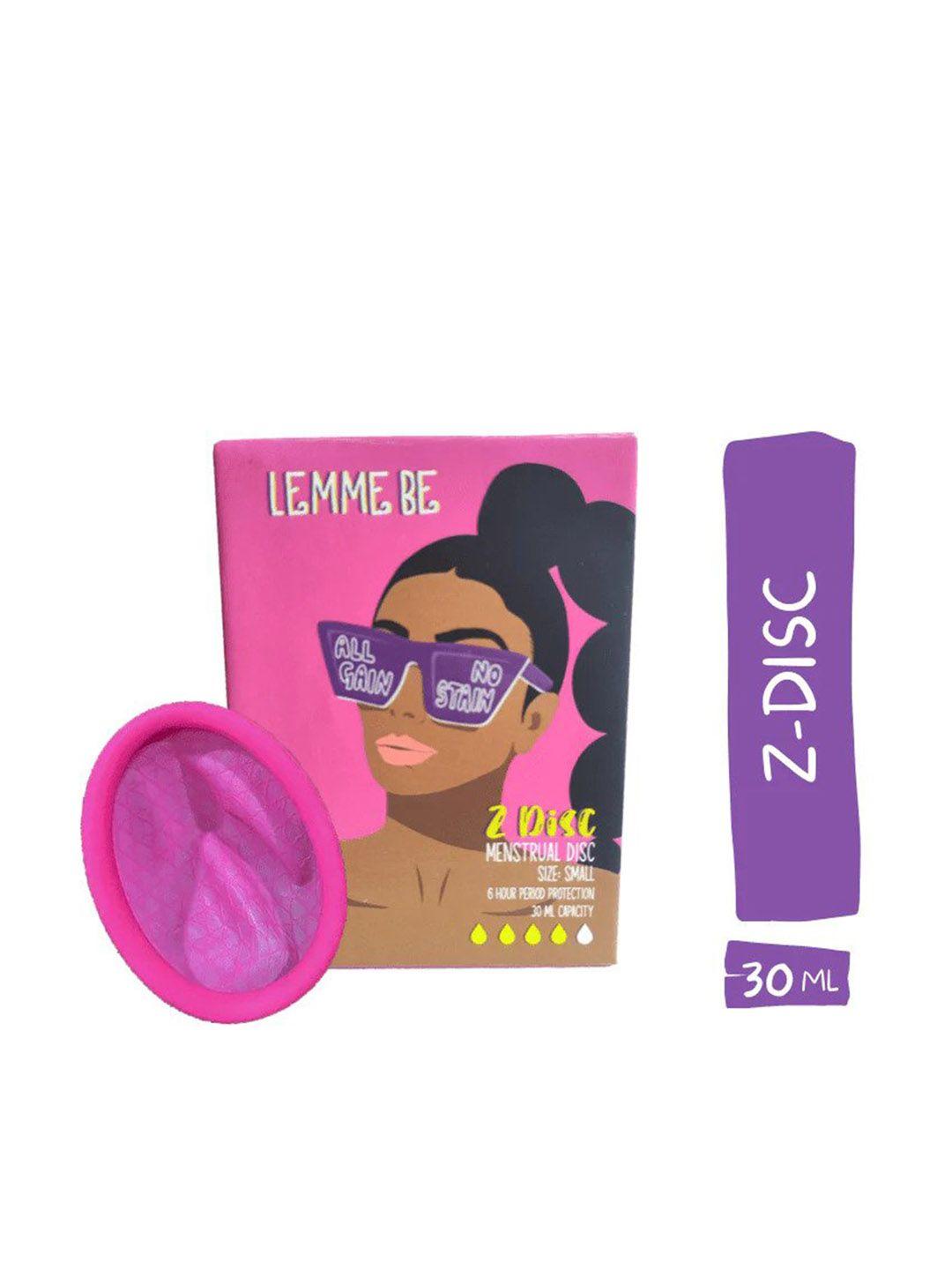 lemme be medical grade silicone reusable menstrual cup disc with a soft pouch - small 30ml